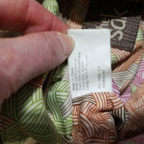 THE SAK THALIA Navy and Beige Small Leather Hobo Bag Purse with Braided Handle - Picture 12 of 16